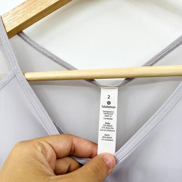 Lululemon lavendar mesh panel tank - Picture 2 of 3